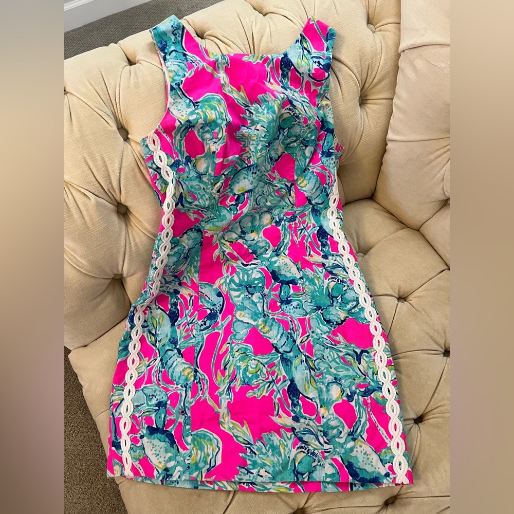 Lilly Pulitzer Lobster Print Shift Dress